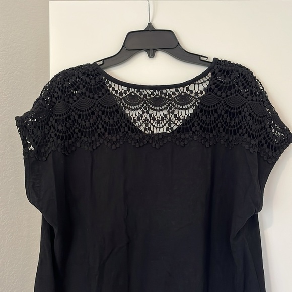 Sonoma Black Cotton Embroidered Muscle Tee Sixe XL - Picture 3 of 7